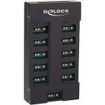 Delock RGB Hub for ARGB LEDs with 10 ports (black) 64128