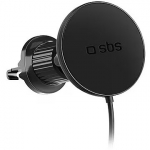 Sbs 15W Car Holder, Magsafe, airvent clip, black - Wireless car charger TESUPPMAG15WVENT