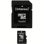 Intenso microSDHC, 32GB, Class 10 + Adapter 3413480