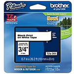 Brother TZ-E241, 18mm, black on white, adhesive, p-touch tape TZE241