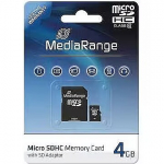 MediaRange MR956, microSDHC, 4GB, Class 10 MR956