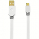 Nedis USB-A to Micro USB, Flat, 1m CCBW60500WT10