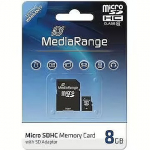 MediaRange MR957, microSDHC, 8GB, Class 10 MR957