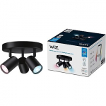 Wiz IMAGEO 3x adjustable spot round plate, LED light (black) 929003211001