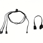 Alphacool Digital RGB LED y-cable 3-times with JST male connector 60cm, Black 18602