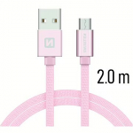 Swissten USB-A to Micro USB, 2m SW-QU-MICR-USB-2.0-RG