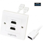 Logilink HDMI Wall Plate with 2x HDMI F AH0015