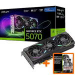 PNY Technologies GeForce RTX 5070, 12GB GDDR7, EPIC-X RGB OC Triple Fan (DLSS 4) VCG507012TFXXPB1-O