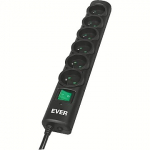 Ever SurgeArrest Optima, 6 Sockets, 1,5m, Black T/LZ08-OPT015/0000