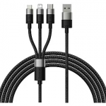 Baseus StarSpeed USB-A 3in1 USB-C/MicroUSB/Lightning, 3.5A, 1.2m CAXS000001
