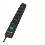 Ever SurgeArrest Optima, 6 Sockets, 3m, Black T/LZ08-OPT030/0000