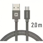 Swissten USB-A to Micro USB, 2m SW-QU-MICR-USB-2.0-GR