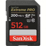 Sandisk Extreme Pro, SDXC, 512GB, UHS-1, U3, V30 SDSDXXD-512G-GN4IN