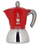 Bialetti Moka Induction, Red/Silver - 6 cups