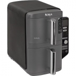 Ninja SL400EU Double Stack XL Air Fryer, 4.75L +4.75L, Black/Grey SL400EU