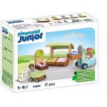 Playmobil Zestaw z figurkami Junior 71691 Ekologiczny stragan z w&oacute;zkiem widłowym 71691