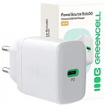 Green Cell Lādētājs Greencell PowerSource Solo30 30W White  CHARB-GC-30C-W