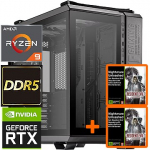 TopPC AMD Ryzen 9 (Zen 4) TUF Gaming Powered by ASUS, 64GB (2x32) DDR5, GeForce RTX 5080, 2TB NVMe Gen4, no OS DATK319-1292398