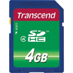 Transcend SDHC, 4GB, Class 4 TS4GSDHC4