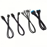 Corsair Premium Sleeved Frontpanel Kabel, Black CC-8900244