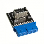 Akasa USB 3.0 19-pin motherboard header into a USB 3.1 20-pin Key A connector AK-CBUB51-BK