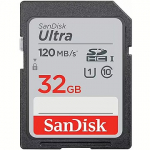 Sandisk Ultra R120, SDHC, 32GB, SDHC, UHS-I, U1, V10 SDSDUN4-032G-GN6IN