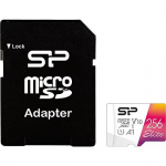 Silicon Power Elite, microSDXC, 256GB, Class 10, UHS-I, U1, V10 +Adapter SP256GBSTXBV1V20SP