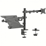 Gembird Adjustable desk mount with monitor arm and notebook tray, 17-32" MA-DA-03
