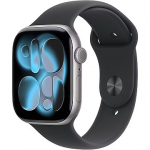 Apple Watch Series 11, GPS, Space Grey Aluminium, Black Sport Band (M/L) - 46mm MEV44ET/A