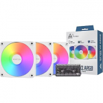 Montech GF120 V2 ARGB, 3 Pack, White GF120 V2 ARGB PWM 3I1(W)