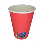 Papīra glāzes 400ml, 14oz, &oslash;90mm, sarkanas, 10 gab.