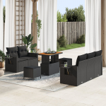 8-osaline aiam&ouml;&ouml;bli komplekt patjadega Black rattan akatsia | 3361689 | 8721288418081
