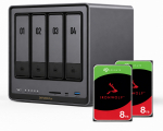 UGREEN NASync DXP4800 Plus NAS s&uuml;steem 4-k&otilde;vakettaga 16TB koos 2x Seagate IronWolf ST8000VN004 8 TB | DXP4800 Plus + 2x ST8000VN004 | 6941876232611