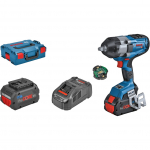 Bosch Powertools PRO Akku-Schlagschrauber BITURBO GDS 18V-1000 C Professional, 18Volt (blau/Black, 2x Akku ProCORE18V 8,0Ah, Bluetooth Modul, 1/2", in L-BOXX) | 06019J8002 | 4059952548517