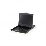 LevelOne KVM Konsole 19" LCD 8xUSB-B,8xVGA,8xPS/2 DE Black | KVM-8901DE | 4015867186220