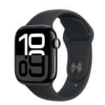 Watch Series 10 GPS + Cellular, koperta 42 mm z aluminium w kolorze onyksu z paskiem sportowym w kolorze Blackm - rozmiar M/L | MWX73ET/A | 195949553646