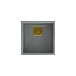 Zlewozmywak Quadron DAVID 40 GraniteQ silver stone/elementy złote | 39221000 | 5904310991285