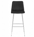 Leobert taburet POZZA - samet Black / kroomjalad x 3 | 5903332099092 | 5903332099092