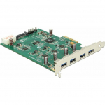 DeLOCK PCI Express Karte x4 > 4 x extern USB-A 3.2 Gen 1 (Quad Channel) | 89325 | 4043619893256