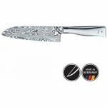 WMF N&oacute;ż damasceński Grand Gourmet N&oacute;ż Santoku 32 cm, warstwy ze stali damasceńskiej 120, cięcie wydajności, drewniane pudełko, ostrze 18 cm | 18.9194.9998 | 4000530676870