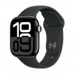 Watch Apple Watch Series 10 GPS 42mm Jet Black Aluminium Case with Sport Band S/M - Black | MWWE3QC/A | 195949562938