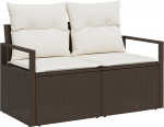 vidaXL 7-osaline aiam&ouml;&ouml;bli komplekt patjadega Brown pol&uuml;rotangist | 3357571 | 8721288377746