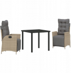 vidaXL Zestaw do jadalni w ogrodzie 3 pcs Beżowy Polirattan Lumarko | 3380561 VidaXL | 8721288654816