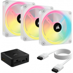 CORSAIR L&uuml;fter 120*120*25 QX120 RGB LED Fan White Triple | LUCS-117 | 0840006697985