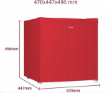 K&uuml;lmik CHiQ CSD46D4RE minibar, 46 liitrit, 2 sektsiooni, 0 &deg;C kuni +10 &deg;C, 39 dB, Red | CSD46D4RE | 8592344703669