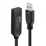 USB-kaabel Lindy USB-A - USB-A 20 m Black (43375) | 43375 | 4002888433754