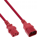Toitejuhe InLine 55 tk hulgi, InLine&reg; toitejuhtme pikendus, C13 kuni C14, Red, 1m | B-16501R | 4043718315918