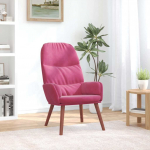 vidaXL Tugitool, wine red, sametkattega | 4102615 | 8721158559364
