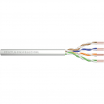 Kabel teleinformatyczny instalacyjny kat.5e, U/UTP, Eca, drut, AWG 24/1, PVC, 305m, szary, karton | DK-1511-V-305-1 | 4016032363811