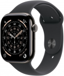Apple Watch 11 GPS + Cellular 46mm Slate Titanium Sport Band M/L Black (MFD24ZR/A) | MFD24ZR/A | 0195950629545
